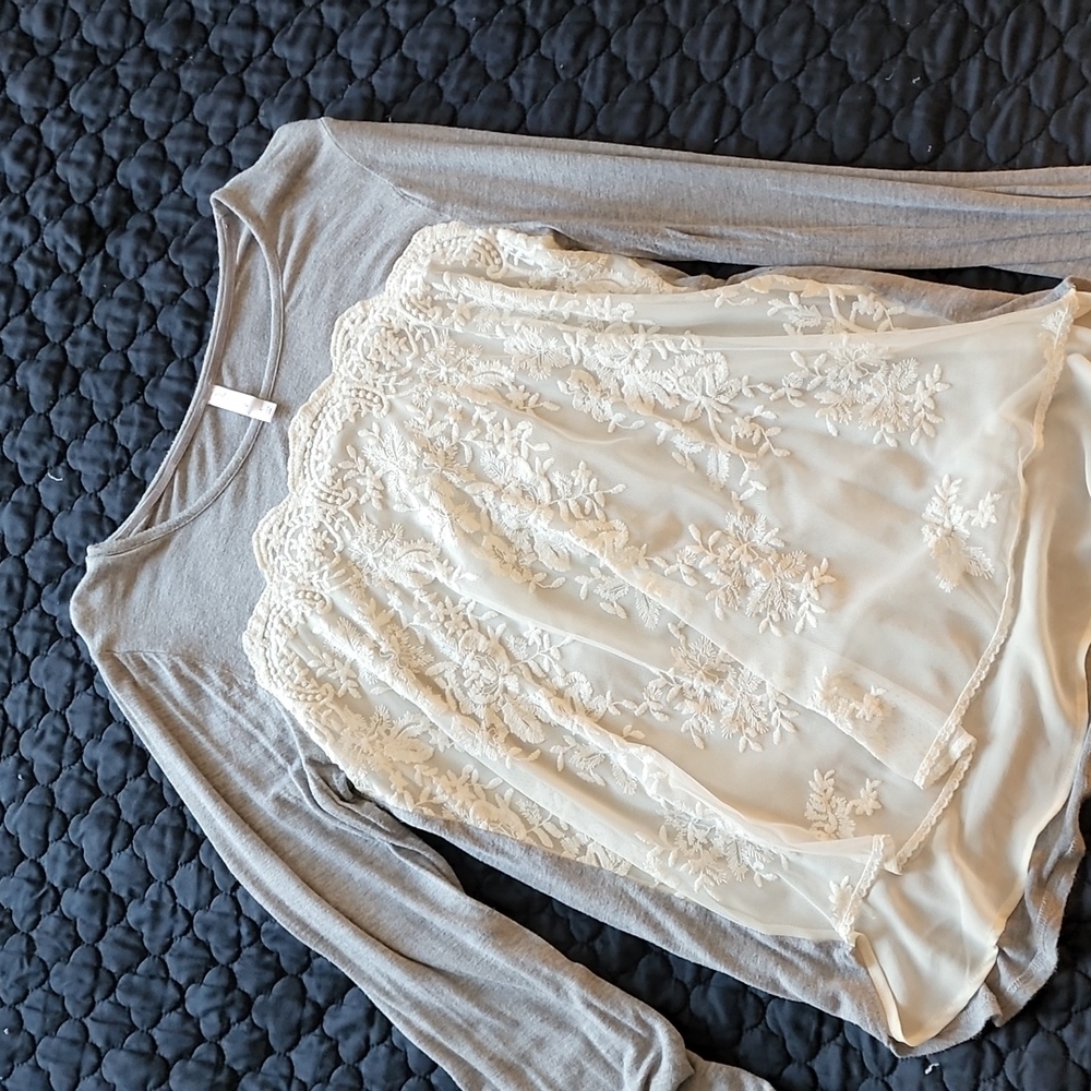 Lace front top